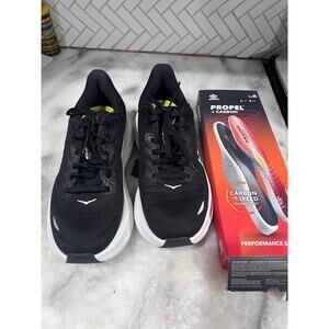 Hoka One One Bondi 8 Running Shoes Women’s 8.5 Black White Cushioned Road